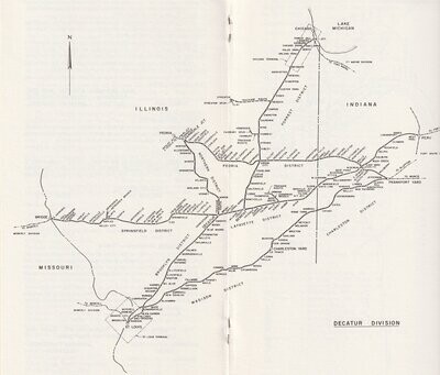 Norfolk Southern Decatur Divison Map 1987