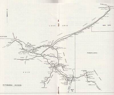 Norfolk Southern Pittsburgh Division Map 1987