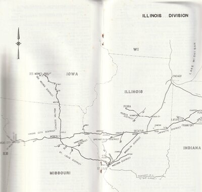 Norfolk Southern Illinois Division Map 1991