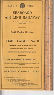 Seaboard Air Line South Florida Division 1946