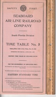 Seaboard Air Line South Florida Division 1948