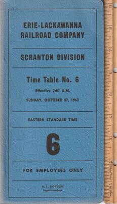 Erie-Lackawanna Scranton Division 1963