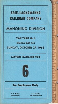 Erie-Lackawanna Mahoning Division 1963