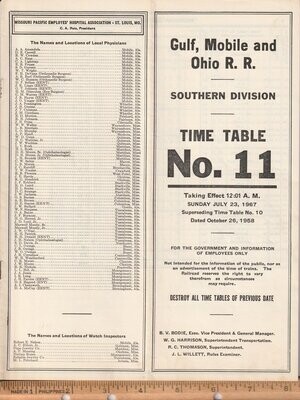 Gulf, Mobile & Ohio Southern Division 1967