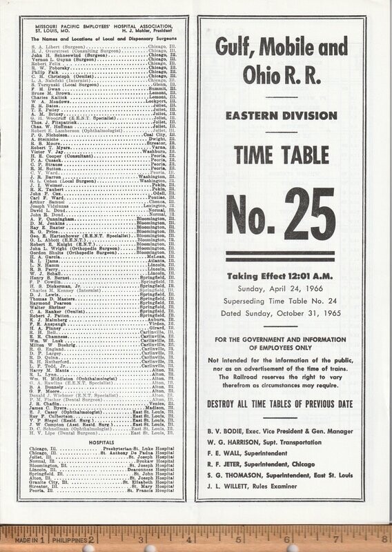 Gulf, Mobile & Ohio Eastern Division 1966