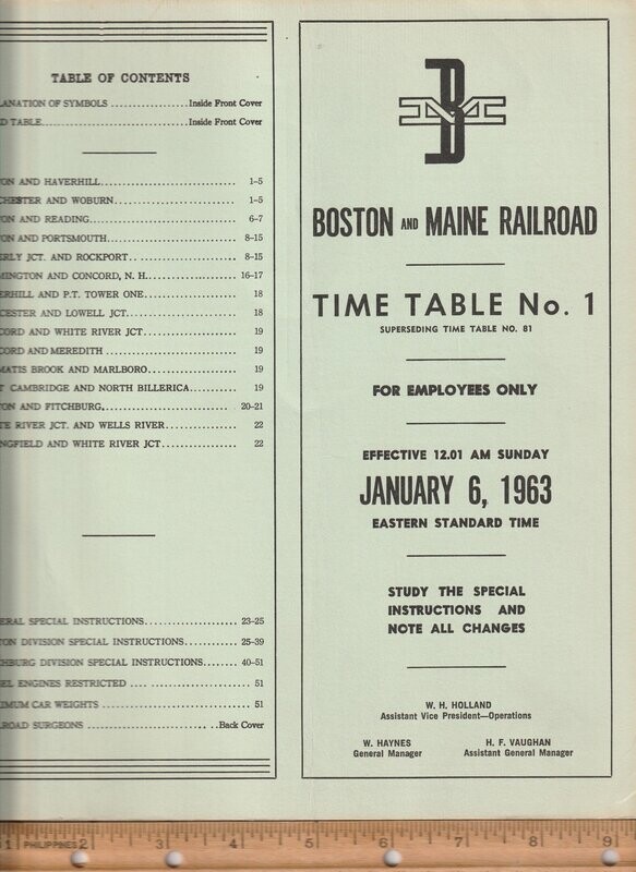 Boston & Maine Railroad 1963