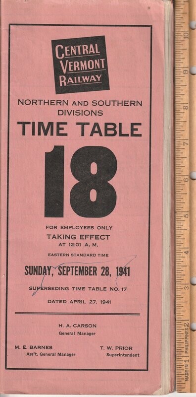 Central Vermont Railway 1941