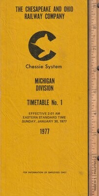 Chessie System Michigan Division 1977