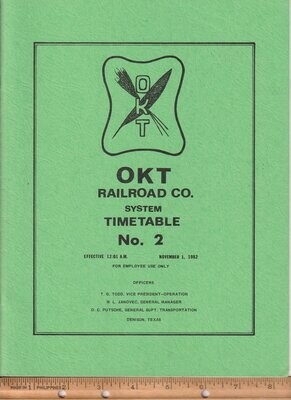 Oklahoma, Kansas & Texas Railroad 1982