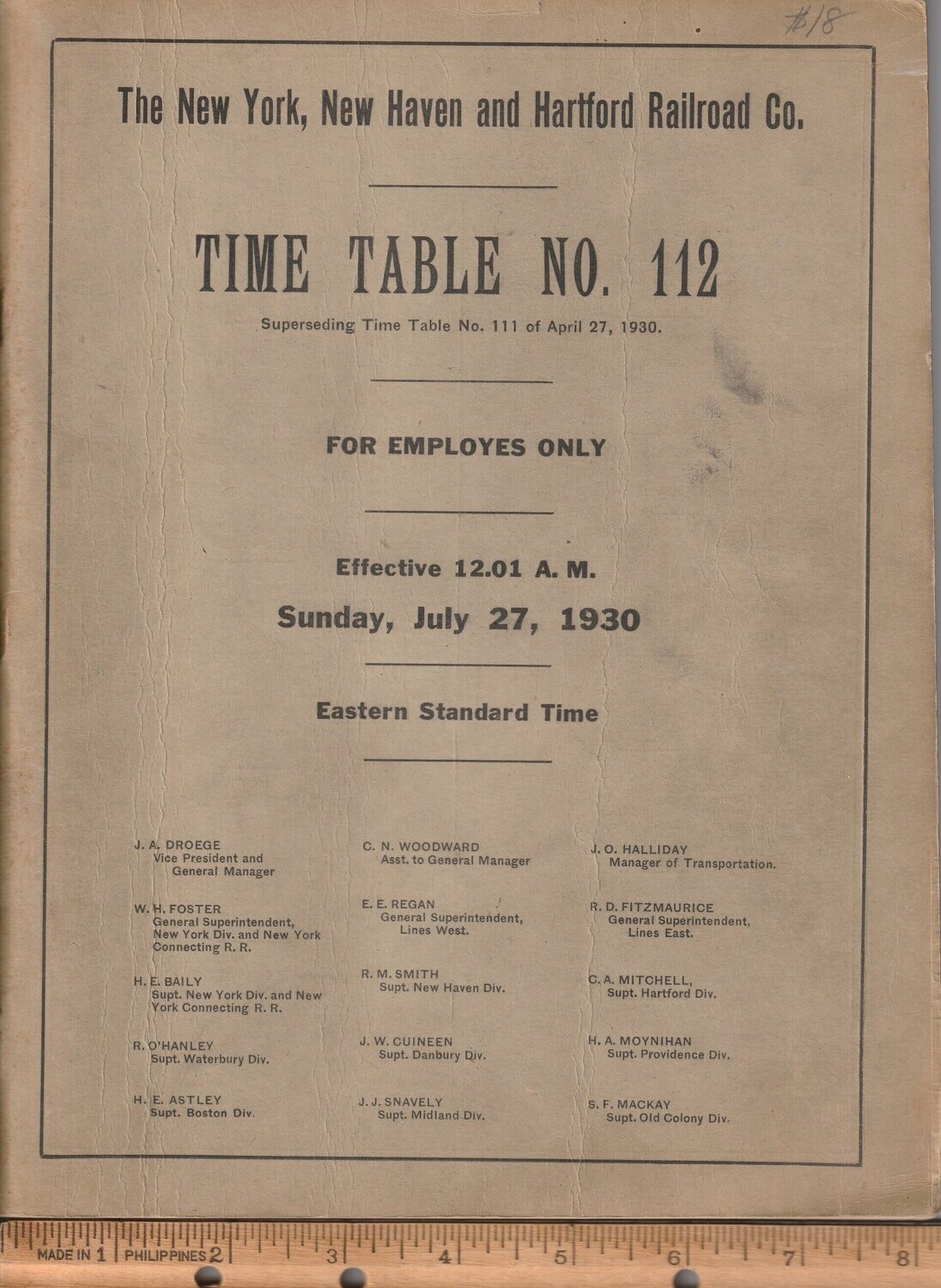 New Haven Railroad 1930