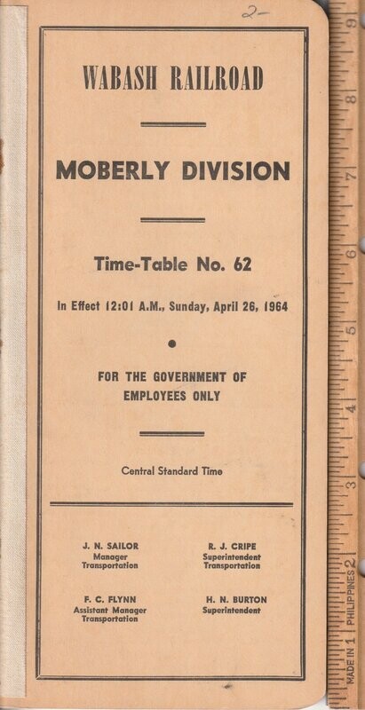 Wabash Moberly Division 1964