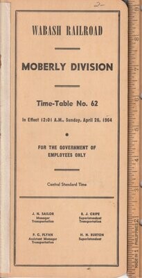 Wabash Moberly Division 1964