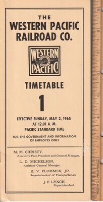 Western Pacific Railroad 1965