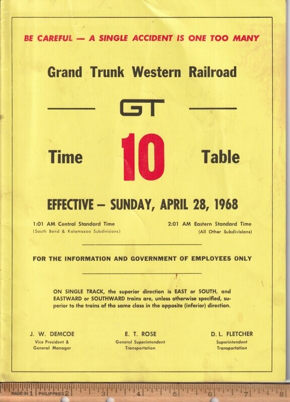 Grand Trunk Western Railroad 1968