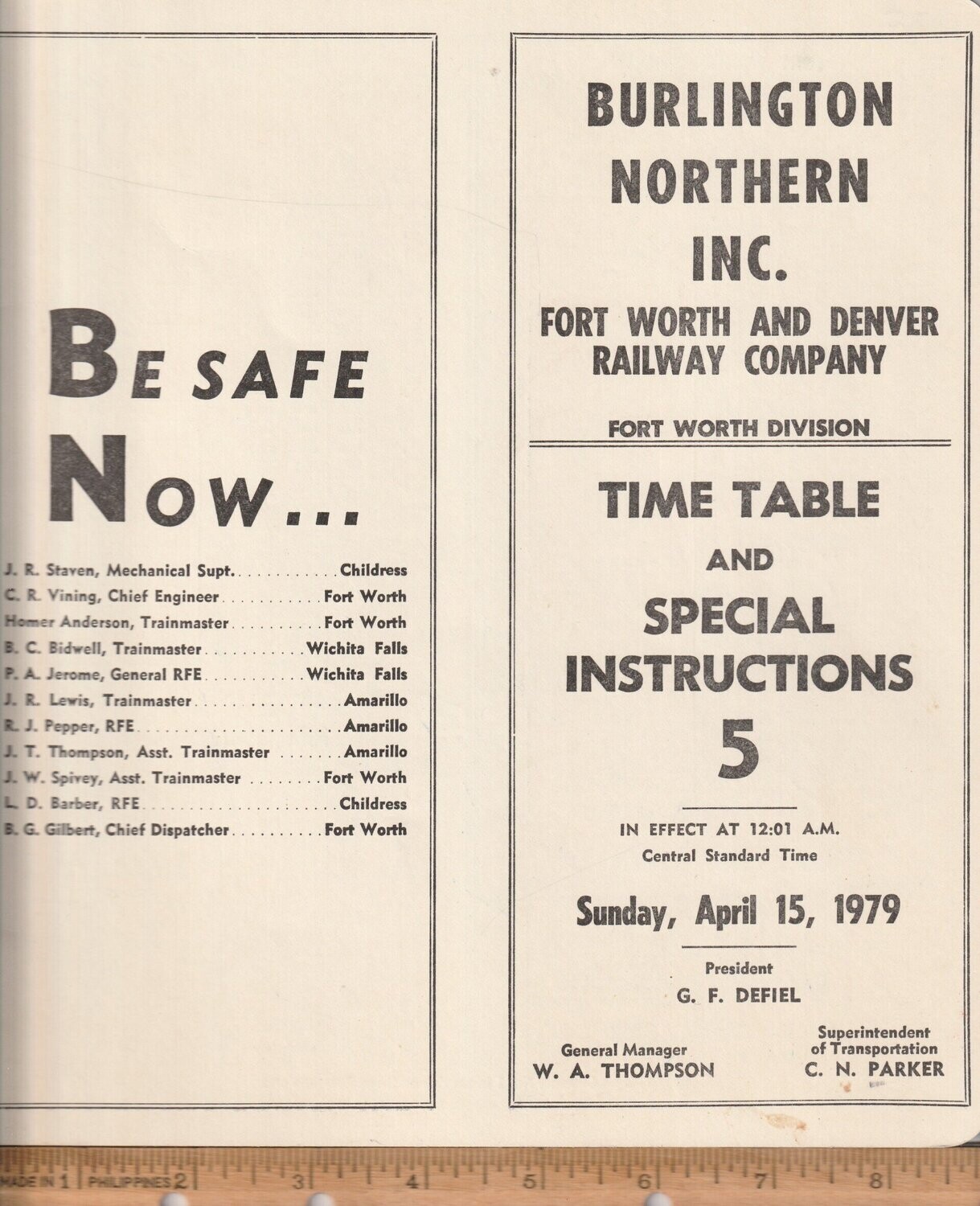 Fort Worth & Denver Fort Worth Division 1979