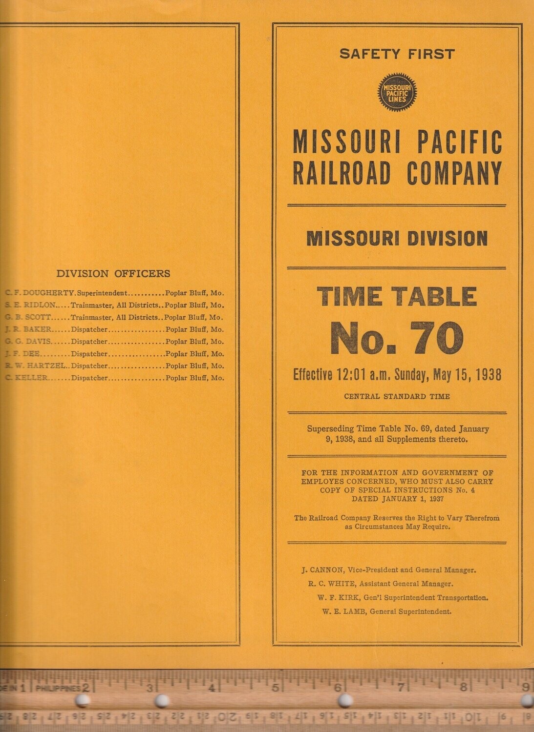 Missouri Pacific Missouri Division 1938