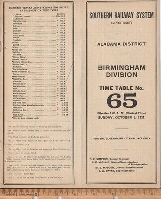 Southern Birmingham Division 1932