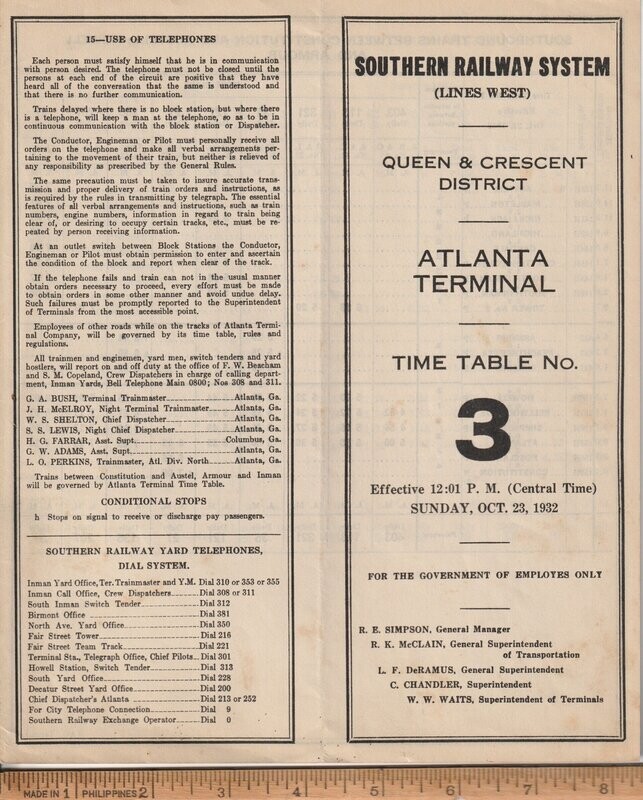 Southern Atlanta Terminal  1932