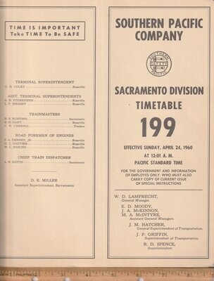 Southern Pacific Sacramento Division 1960