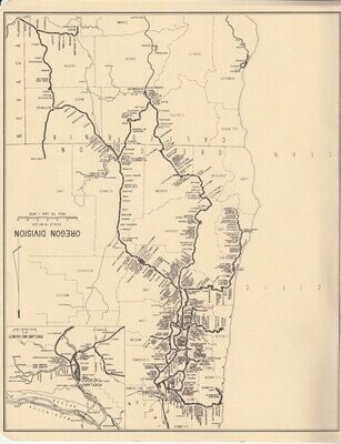 Southern Pacific Oregon Division Map 1977