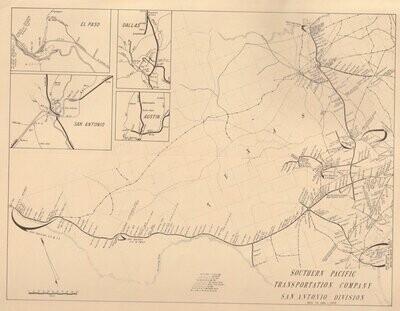 Southern Pacific San Antonio Division Map 1977