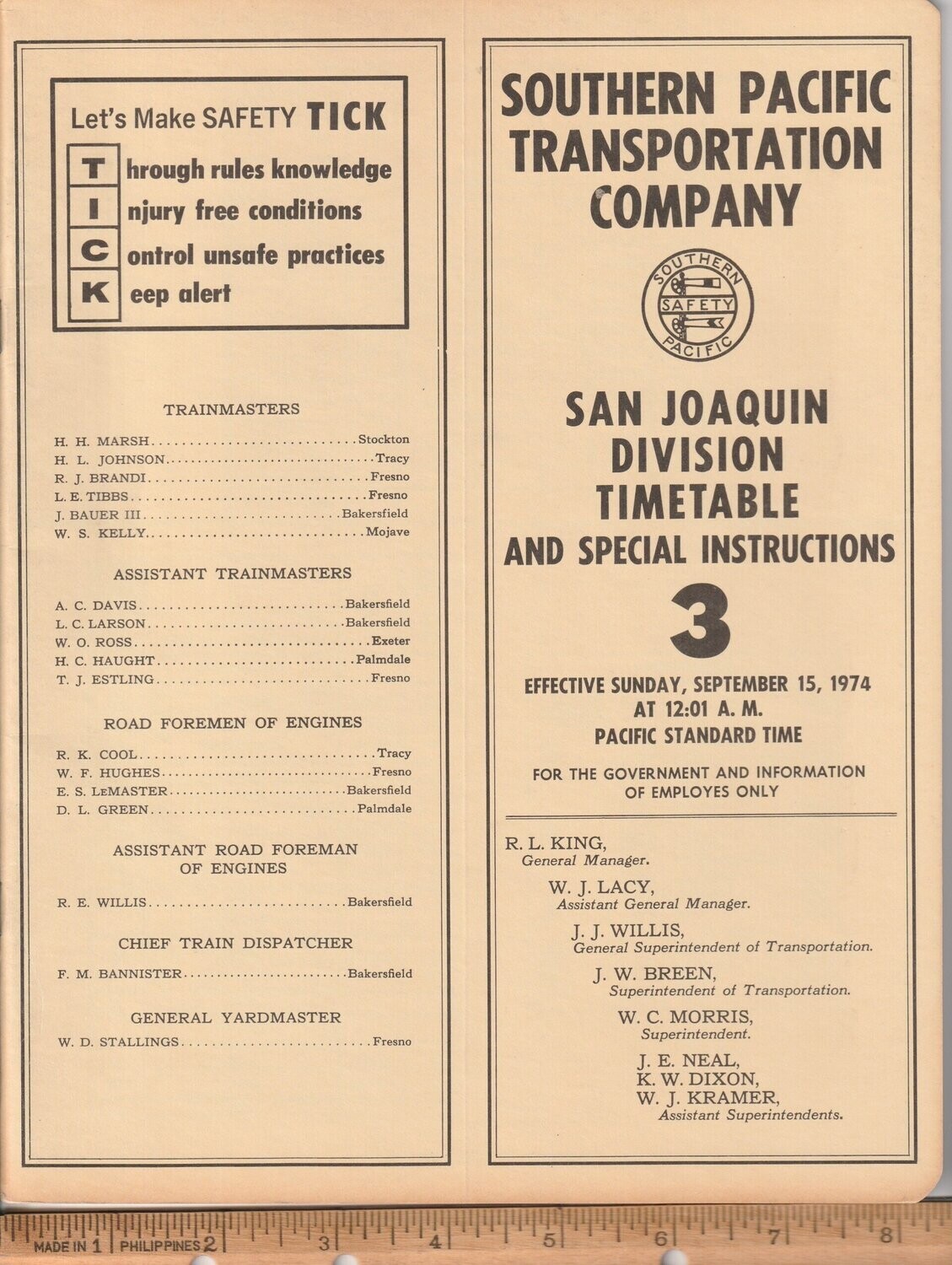 Southern Pacific San Joaquin Division 1974