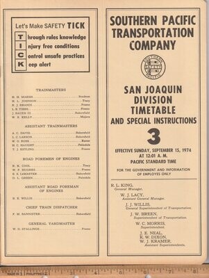 Southern Pacific San Joaquin Division 1974