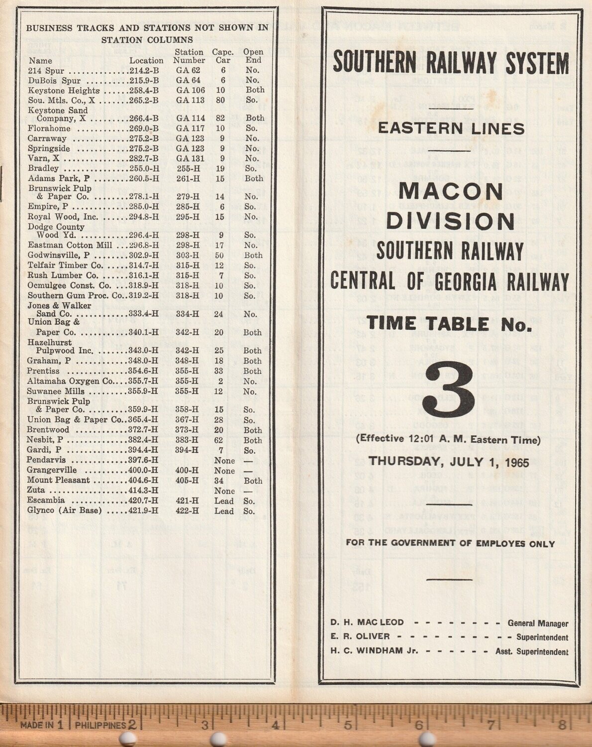 Southern Macon Division 1965