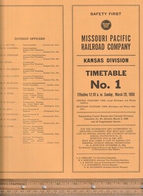 Missouri Pacific Kansas Division 1959