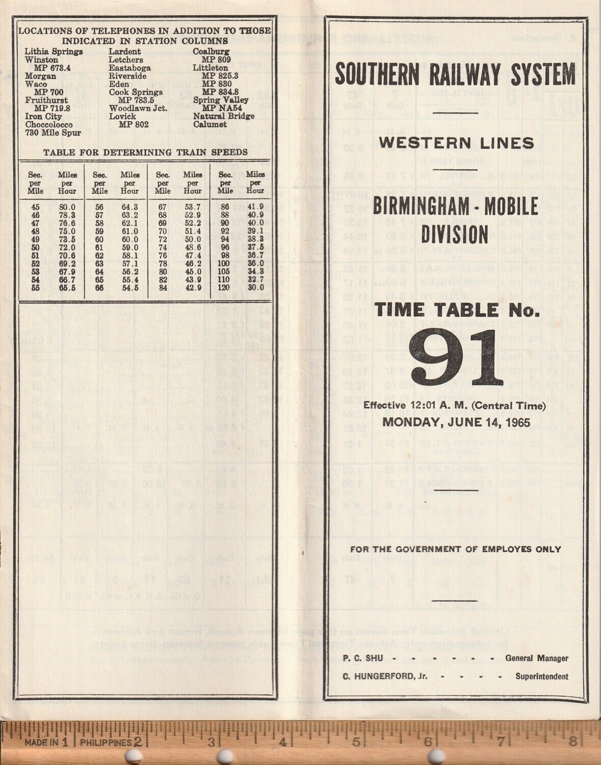 Southern Birmingham-Mobile Division 1965