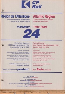 CP Rail Quebec and Montreal Divisions and Quebec Central Railway 1979