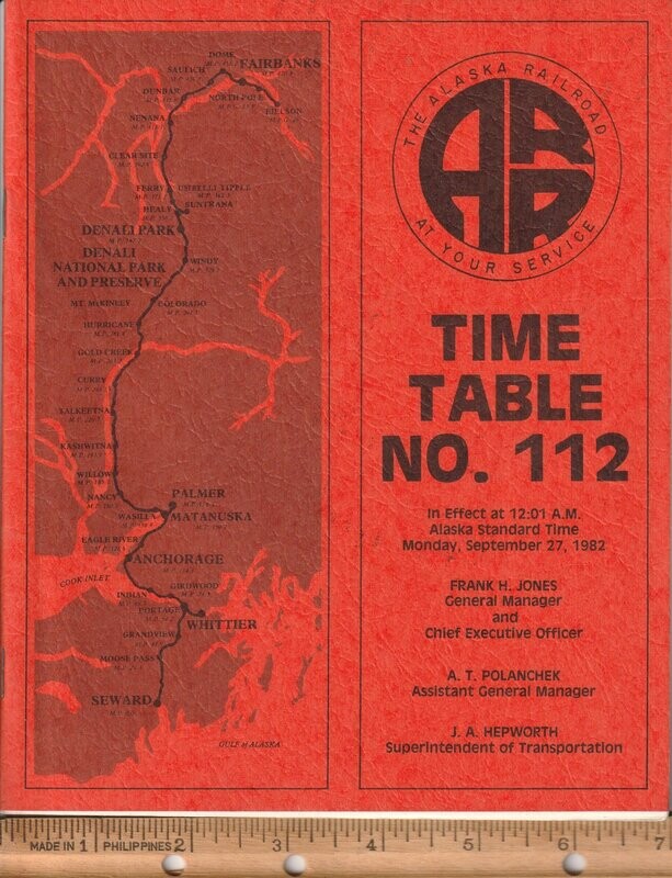 Alaska Railroad 1982