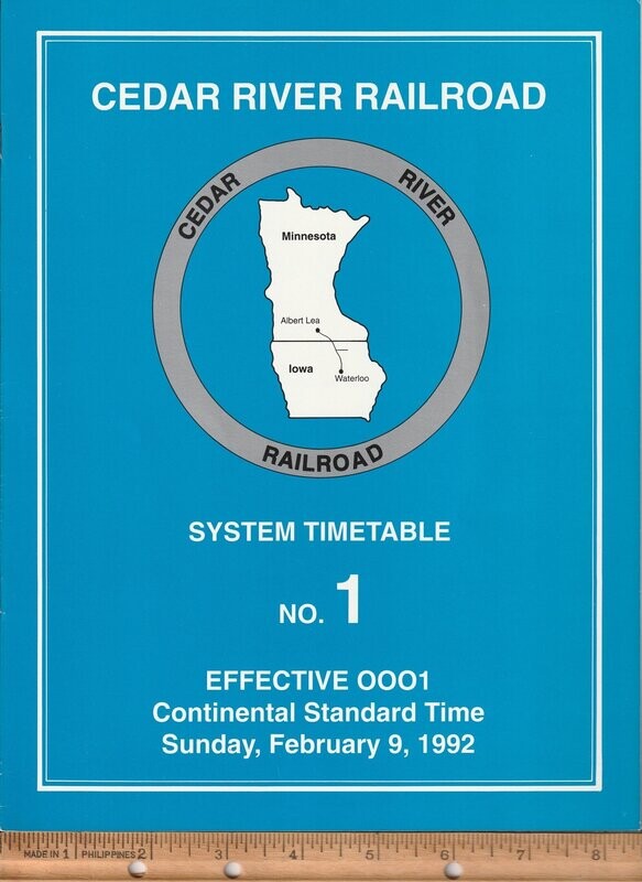 Cedar River Railroad 1992