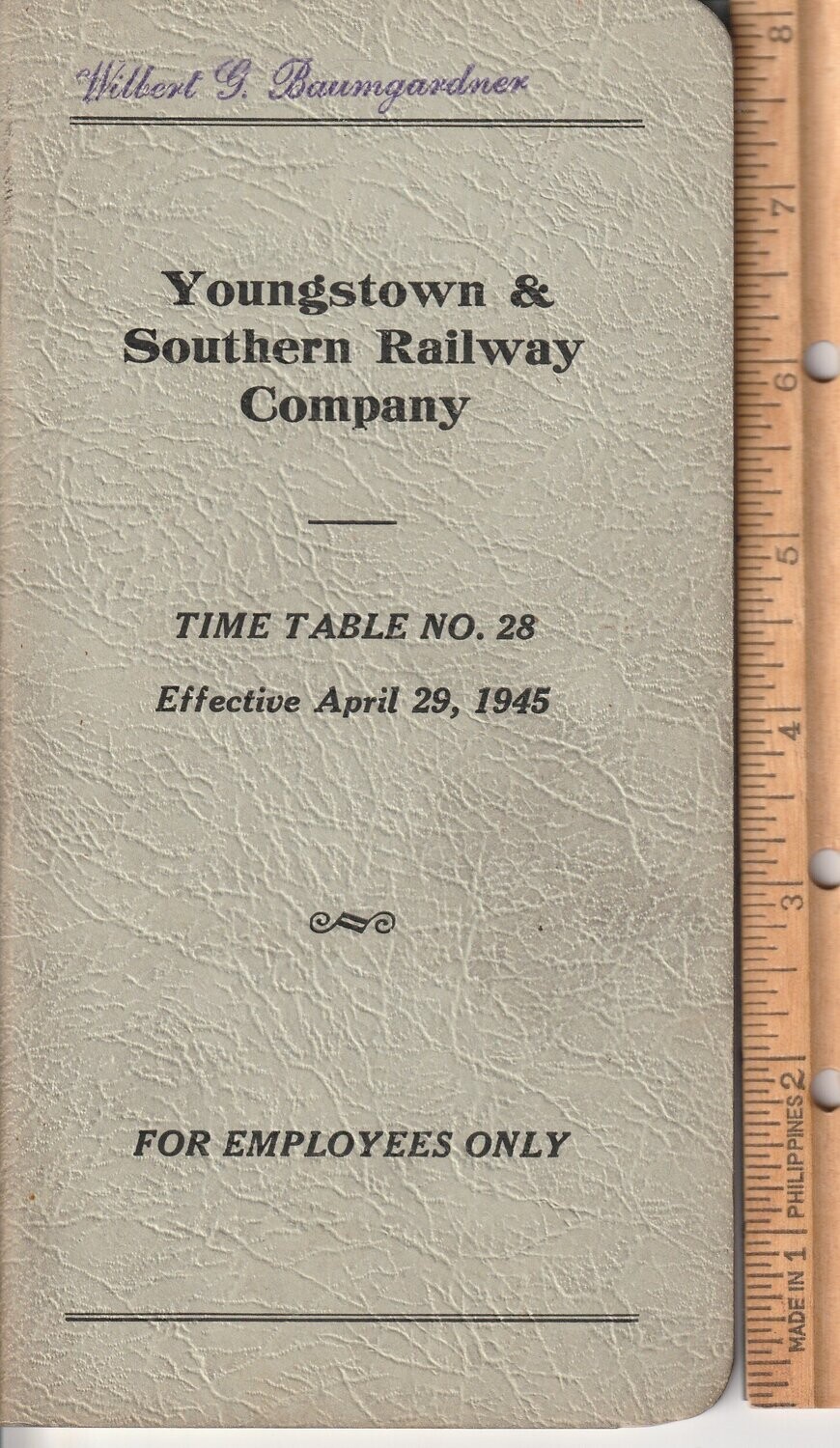 Youngstown & Southern Railway 1945