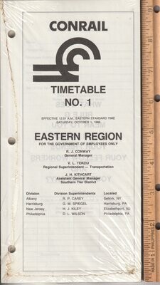 Conrail Eastern Region 1988