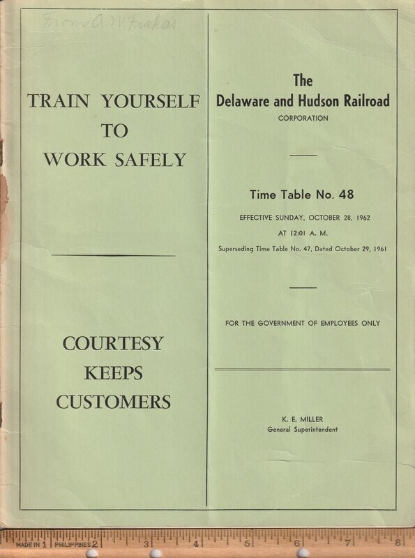 Delaware and Hudson Railroad 1962