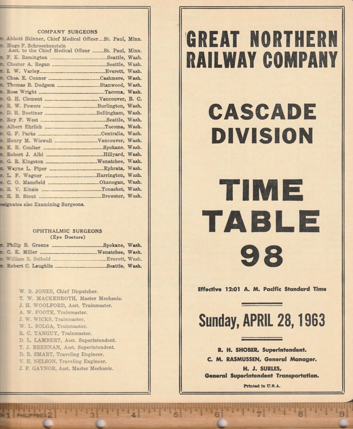 Great Northern Cascade Division 1963