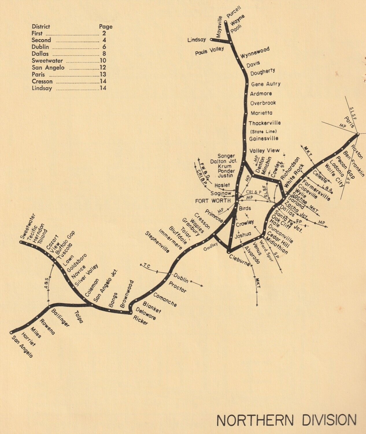 Santa Fe Northern Division Map 1979