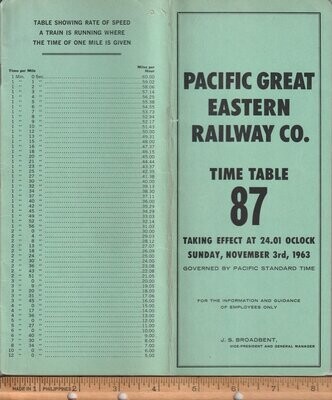 Pacific Great Eastern Railway 1963