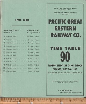 Pacific Great Eastern Railway 1966