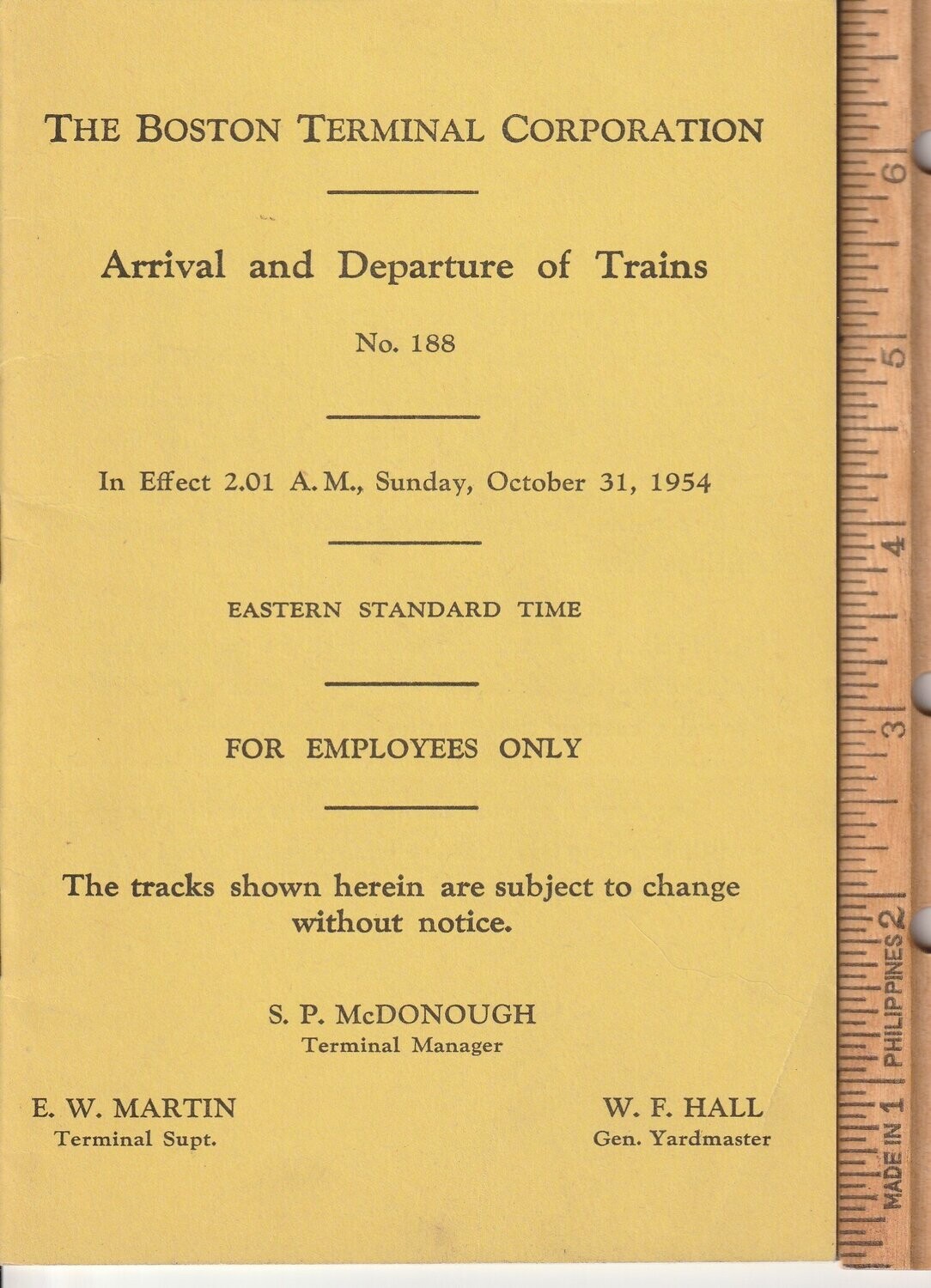 Boston Terminal Corporation 1954