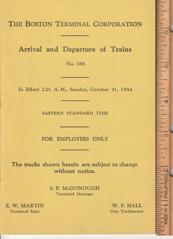 Boston Terminal Corporation 1954