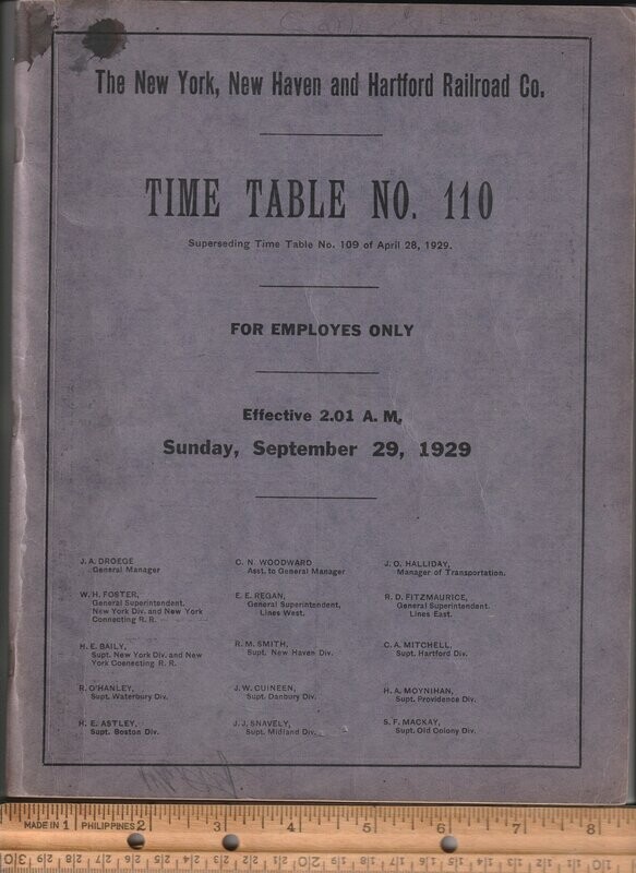 New Haven Railroad 1929