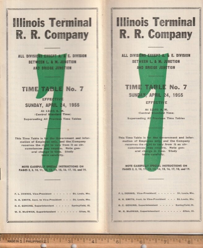 Illinois Terminal Railroad 1955