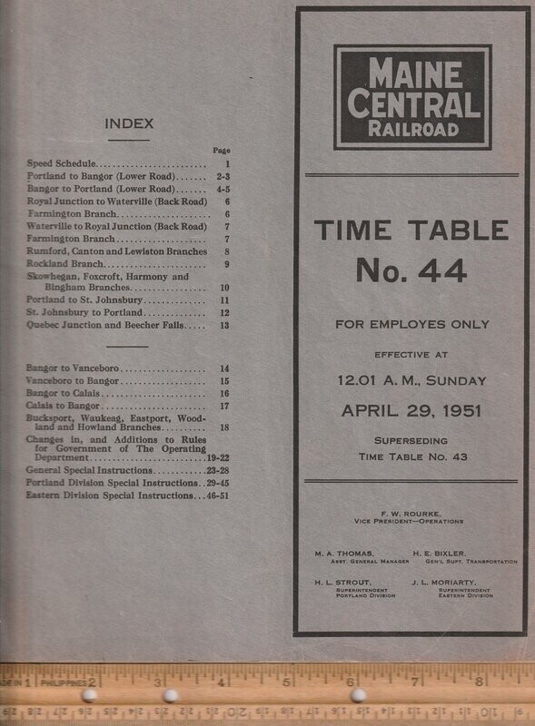 Maine Central Railroad 1951
