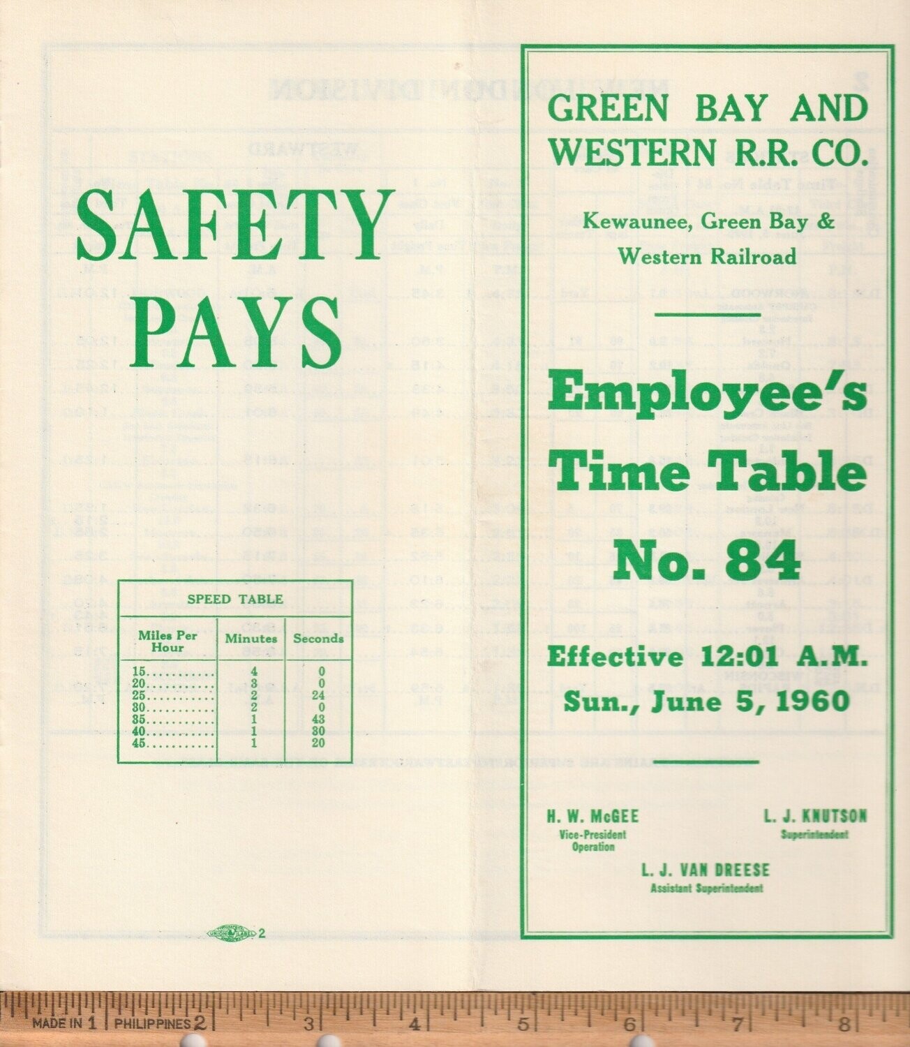 Green Bay and Western Railroad 1960