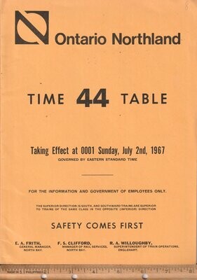 Ontario Northland Railway 1967