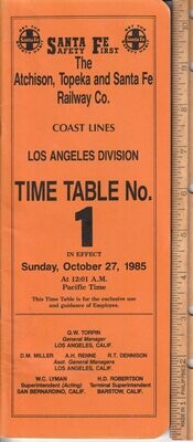 Santa Fe Los Angeles Division 1985