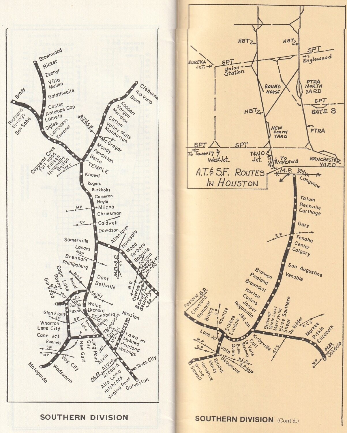 Santa Fe Southern Division Map 1985