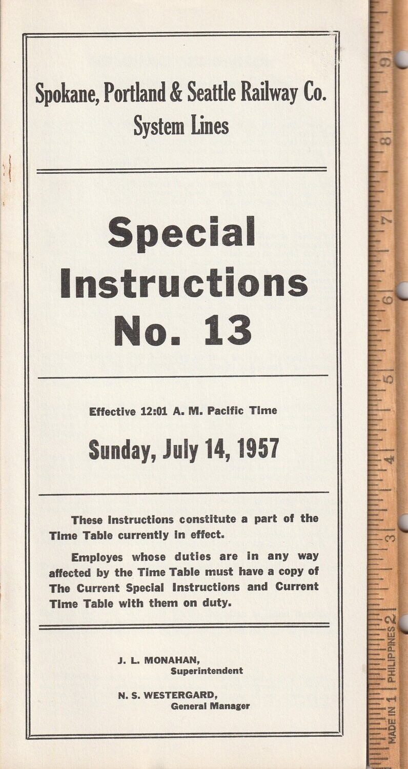 Spokane, Portland & Seattle Railway 1957